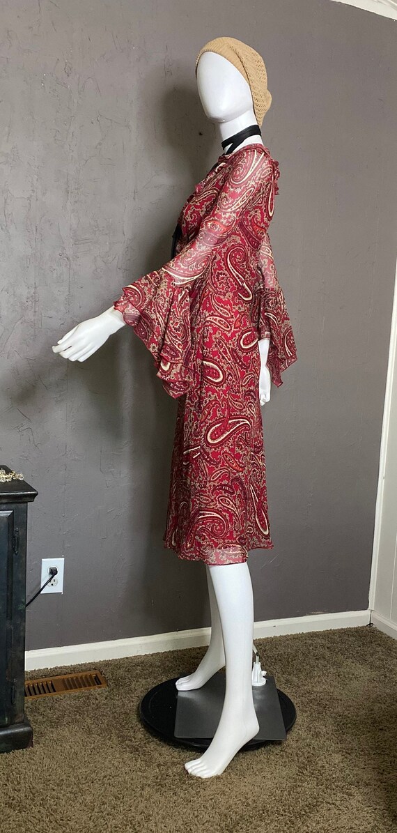 1990s Ben de Lisi One Shoulder Aubergine Silk Chiffon Dress main image 1