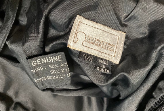 Vintage 90’s Black Leather Midi Skirt by Georgeto… - image 9
