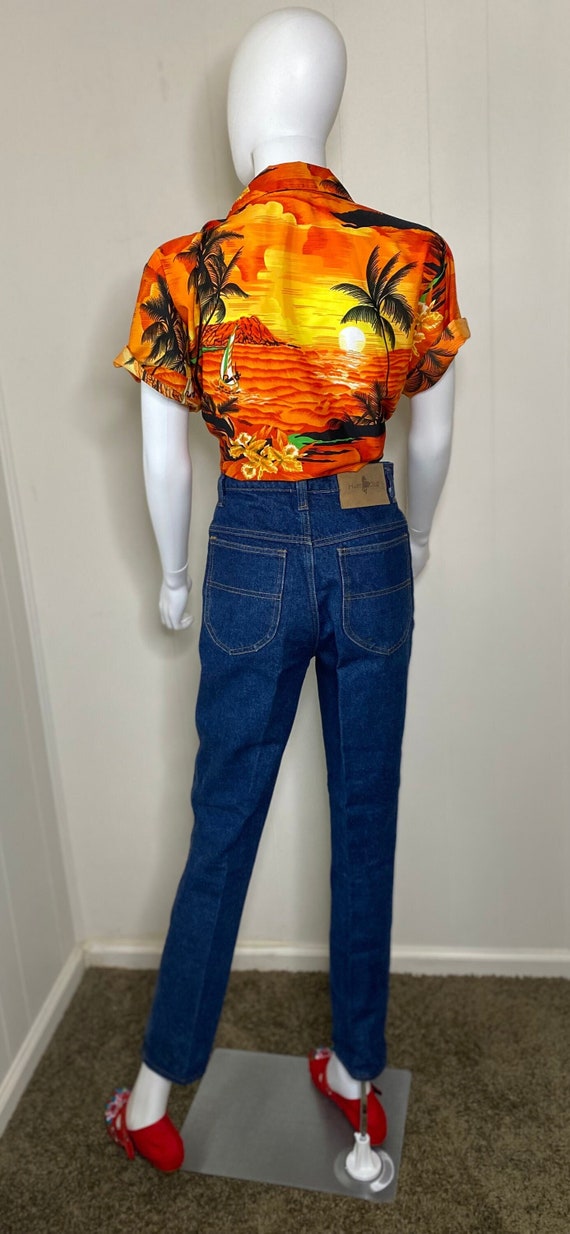 Retro Torch Ginger Navy Hawaiian Shirt