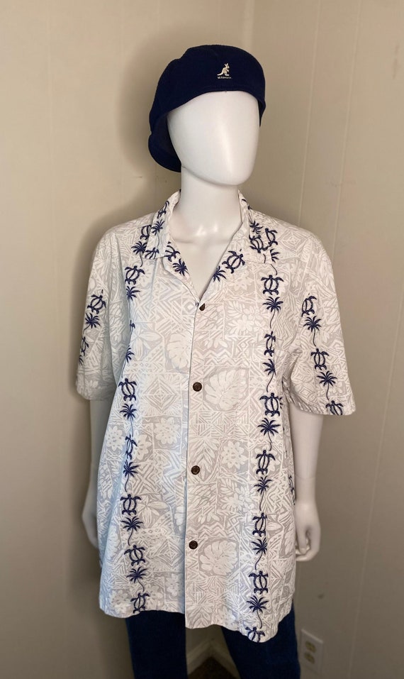Royal Hawaiian Creations Shirt Palm Tree and Turtl