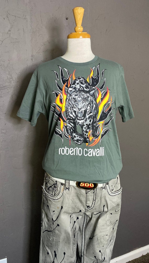 Y2K Roberto Cavalli T Shirt Graphic T size Large