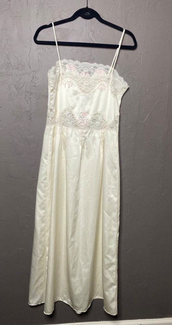 1980's Long Embroidered Slip Dress from Laura Ada… - image 10