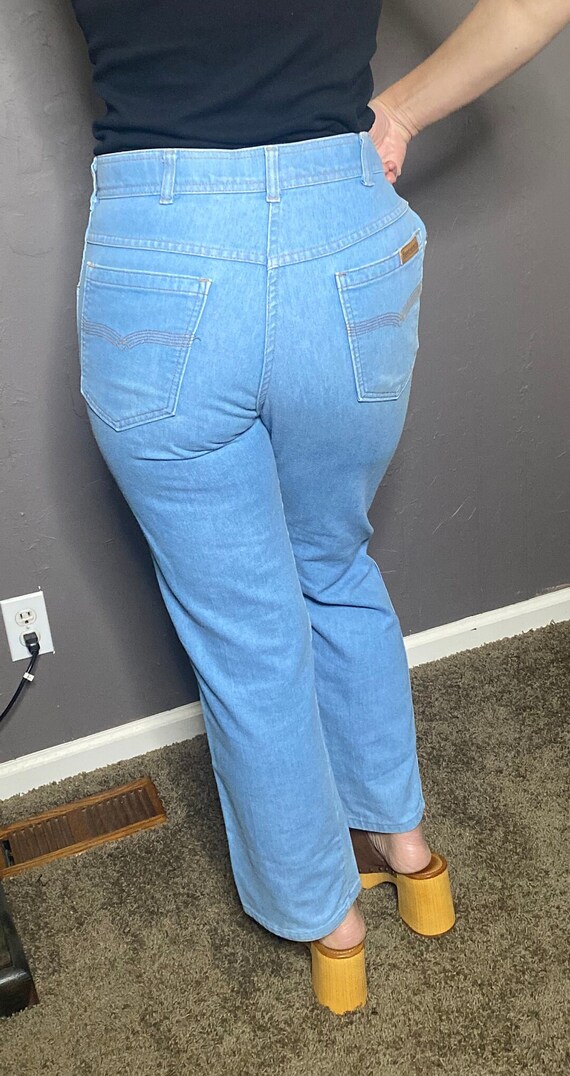 1970's Vintage Dad Jeans Light Blue Vintage Grand… - image 2