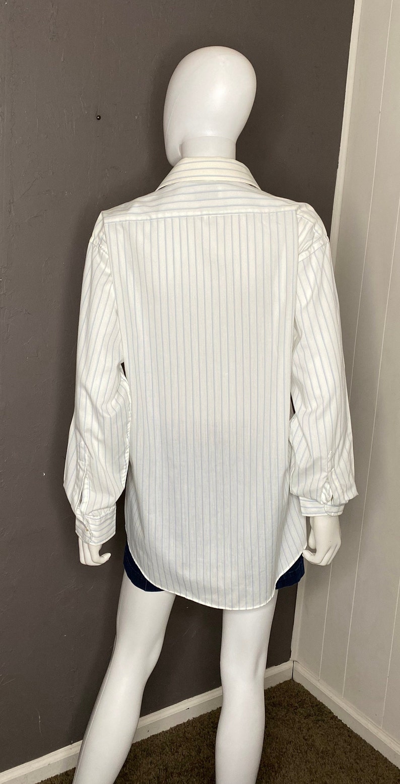 Vintage 80s Yellow MANHATTAN Long Sleeve Button Down Dress Shirt - 15-1/2 32-33