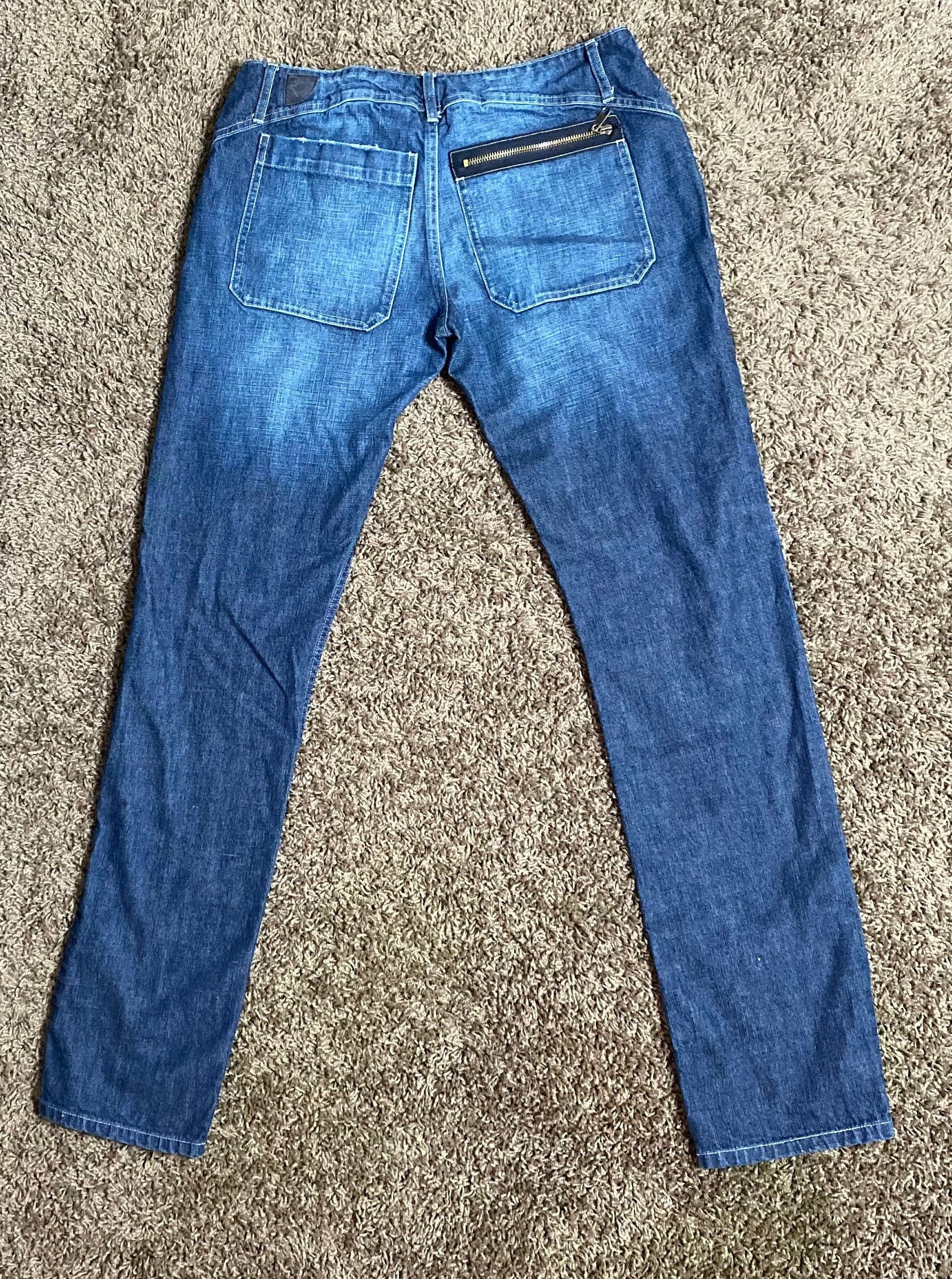 RUFSKIN Mid Rise Distress Wash Jeans Size 32W Israel