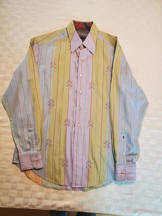 Robert Graham Pastel Embroidered Multi-Color Strip