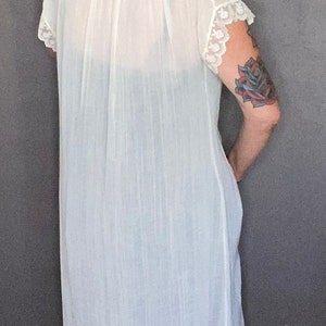 1960s Christian Dior Edwardian Nightgown Vintage 60s Dior Long Edwardian Sleep Dress image 6