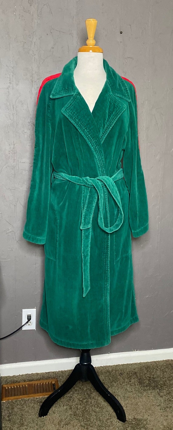 1970’s Green Plush Terry Robe by Christian Dior Ro