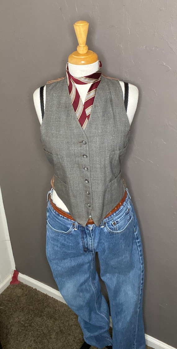 1930s Brown Waistcoat Handmade Vintage 30s Men’s W