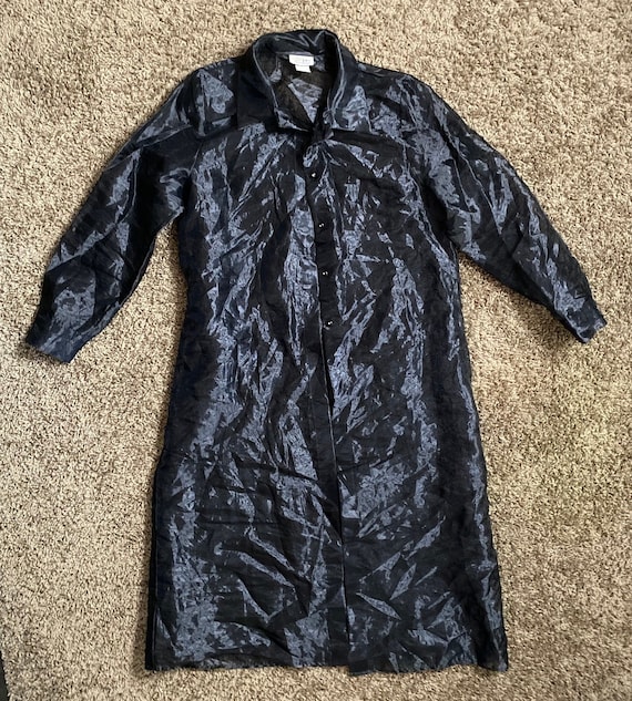 1980's-90's Black Organza Duster from Fashion Dov… - image 9