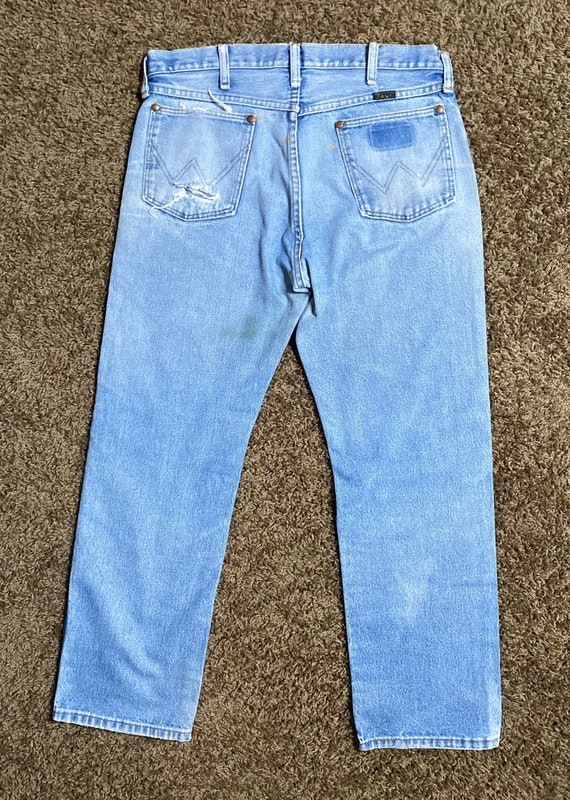 Vintage 1970’s-80’s Faded Distressed Wrangler Blue