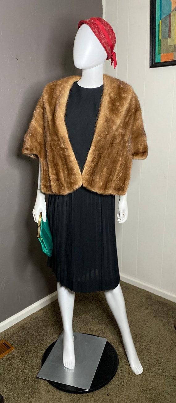 1940s-50s Mink Fur Stole Vintage Fur Wrap Mink Fur