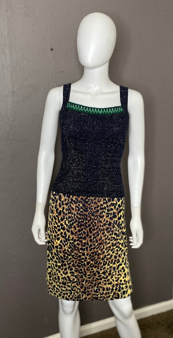 1960’s Sparkly Black Knit Sleeveless Sweater from… - image 1