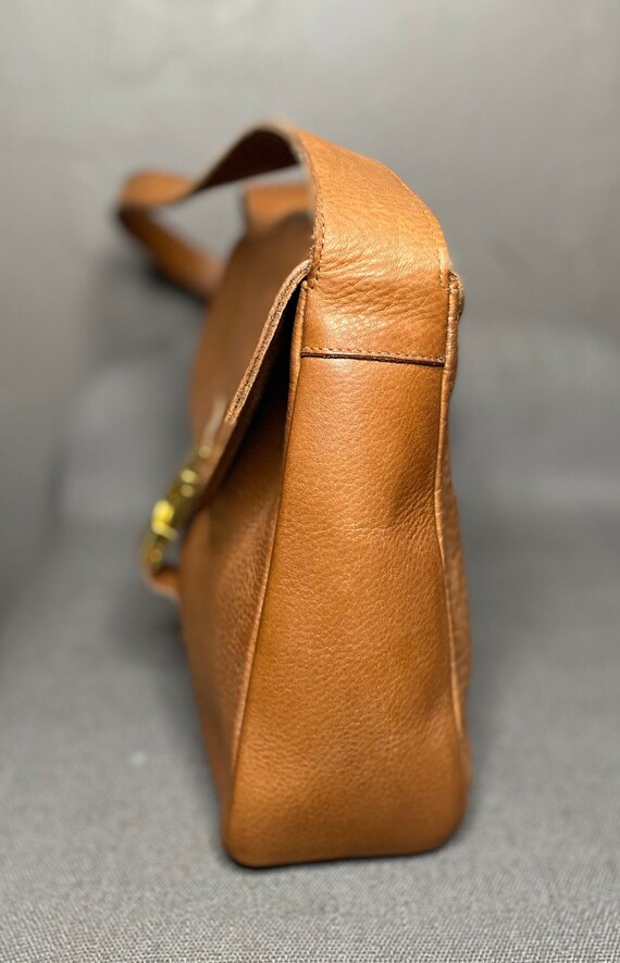 1970's Vintage Brown Pebbled Leather Bag by Picar… - image 2