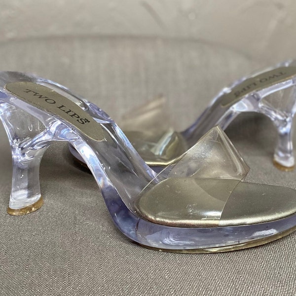 Y2K Lucite Wedge Heels from Two Lips size 8/8.5