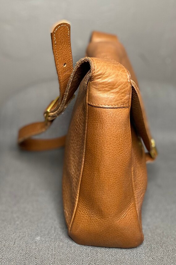 1970's Vintage Brown Pebbled Leather Bag by Picar… - image 3