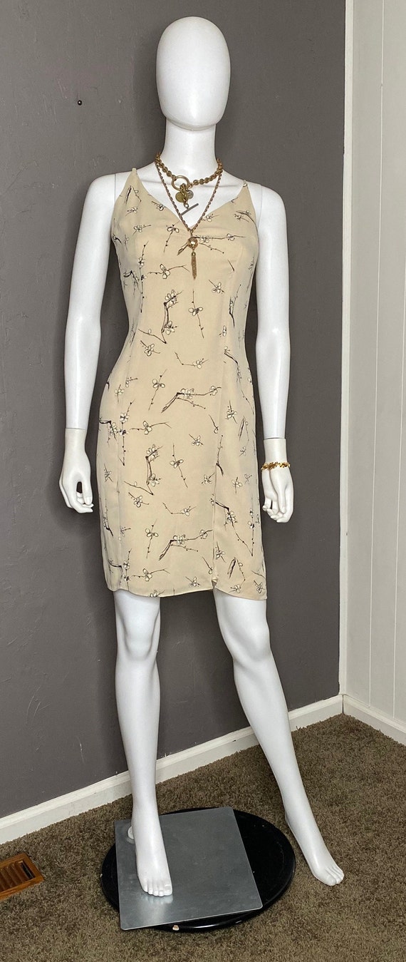 1990's Printed Sleeveless Sheath Dress from KENAR 