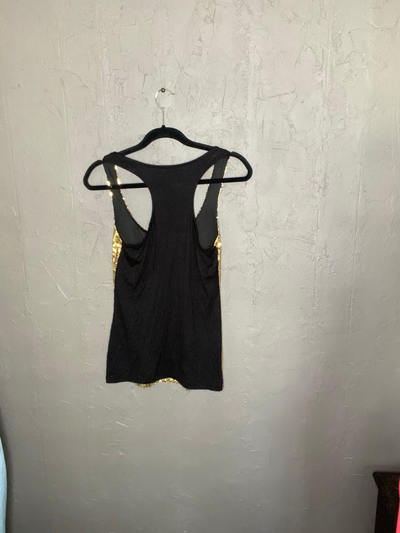 Y2K Black Satin and Chiffon Halter Top by Arden B… - image 6