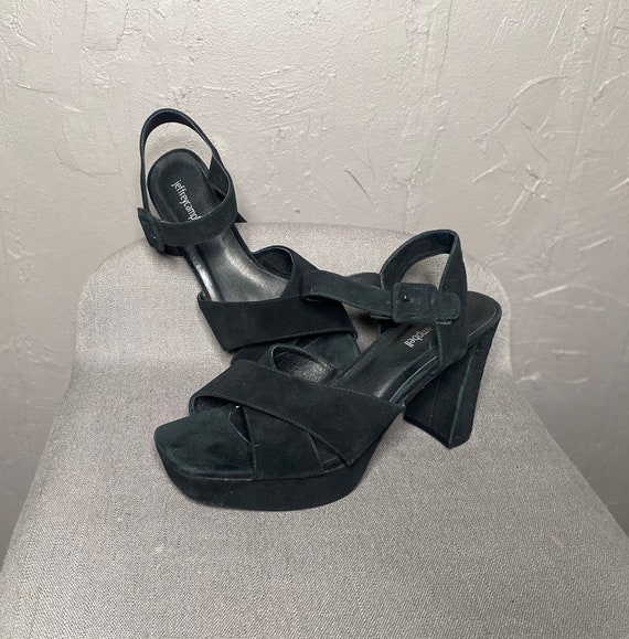 Black Suede Platform Sandals by Jeffrey Campbell … - image 1