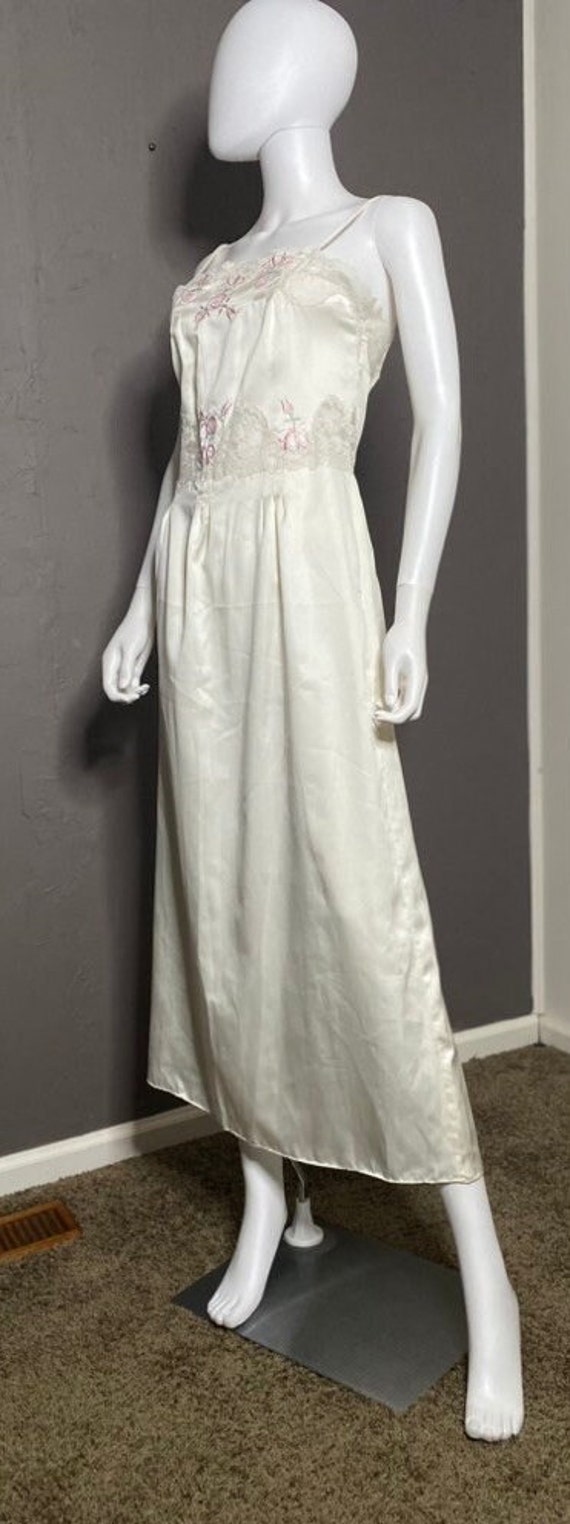 1980's Long Embroidered Slip Dress from Laura Ada… - image 7