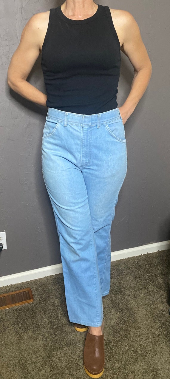 1970's Vintage Dad Jeans Light Blue Vintage Grand… - image 4