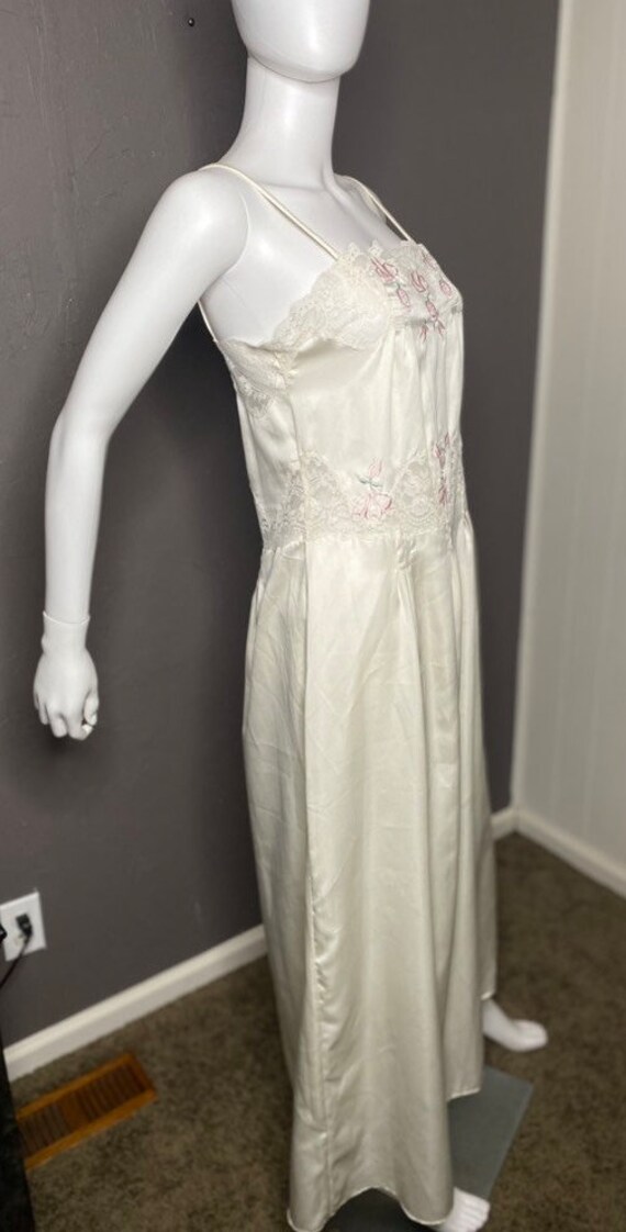 1980's Long Embroidered Slip Dress from Laura Ada… - image 3