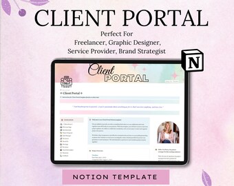 Notion Template Client Portal, Client Dashboard, Client Tracker, Notion Freelancer, Client Onboarding, Project Management, Design Creative