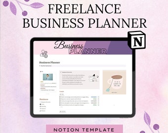 Notion Template Freelancer Business Dashboard Planner, CRM Client Tracker, Project Management, Freelance Planner, Notion Work Dashboard
