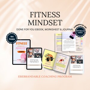 PLR Fitness Mindset Program Template,Done For You Health Coaching Resources, Fitness eBook, Personal Trainer,Wellness Coach Workout Template
