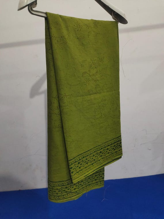 Handmade Paisley Block Print Cotton Sarong: Boho Beach Cover-Up