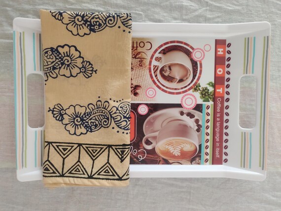 Handmade Block Print Cotton Napkin Set: Dining Table Wear Dinner Napkins Sets