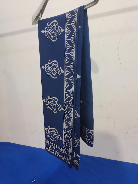 Hand Block Print Cotton Sarong, Boho Beach Wrap, Paisley Floral Shawl