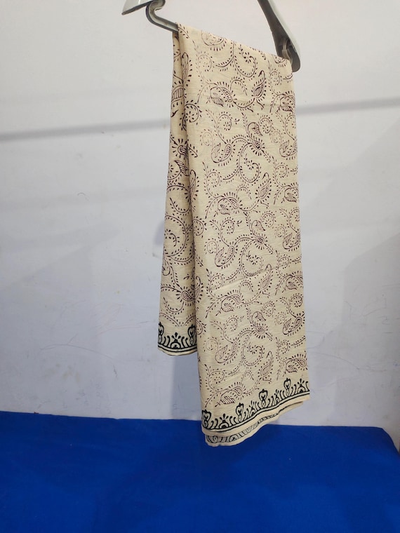 Hand Block Printed Cotton Sarong, Boho Beach Wrap Pareo