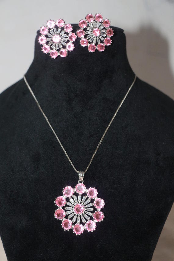 Diamond Star Brass Necklace & Earring Set