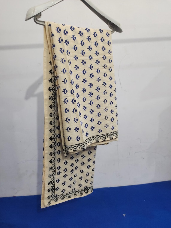 Hand Block Print Cotton Sarong, Boho Beach Wrap, Lightweight Scarf