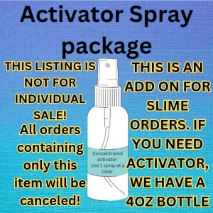 Slime Activator Spray, Sticky Slime, Non-sticky Slime, Slime Shops