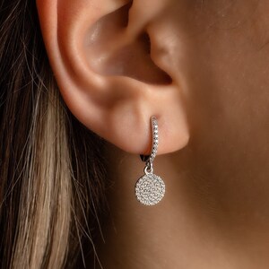 14k Gold in Dangle Earrings,Dainty Pure Gold Earrings,Real Gold Dangle Earrings,Solid Gold Dangle Earrings