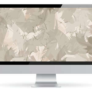 MINIMALIST DIGITAL WALLPAPER | Laptop background, desktop background | Digital download | Neutral color palette | Artist illustration