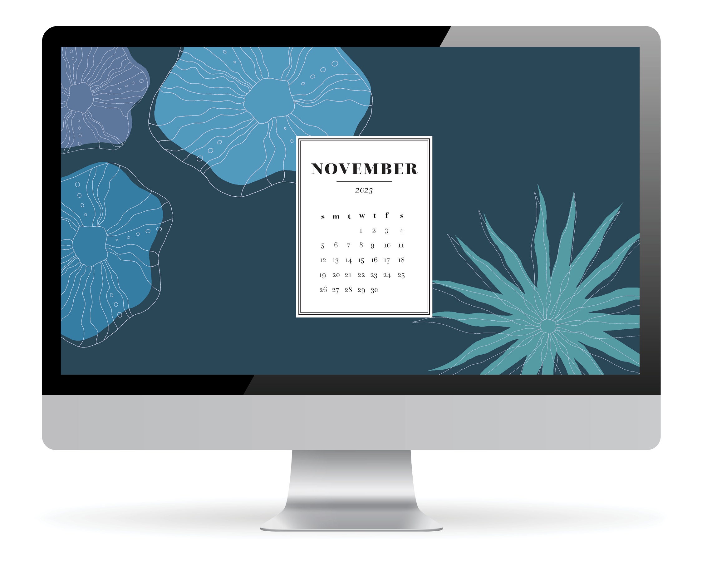 Digital Calendar Wallpaper