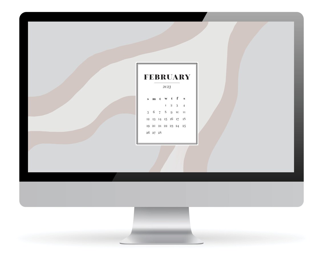 2023 digital calendar wallpaper laptop background desktop etsy