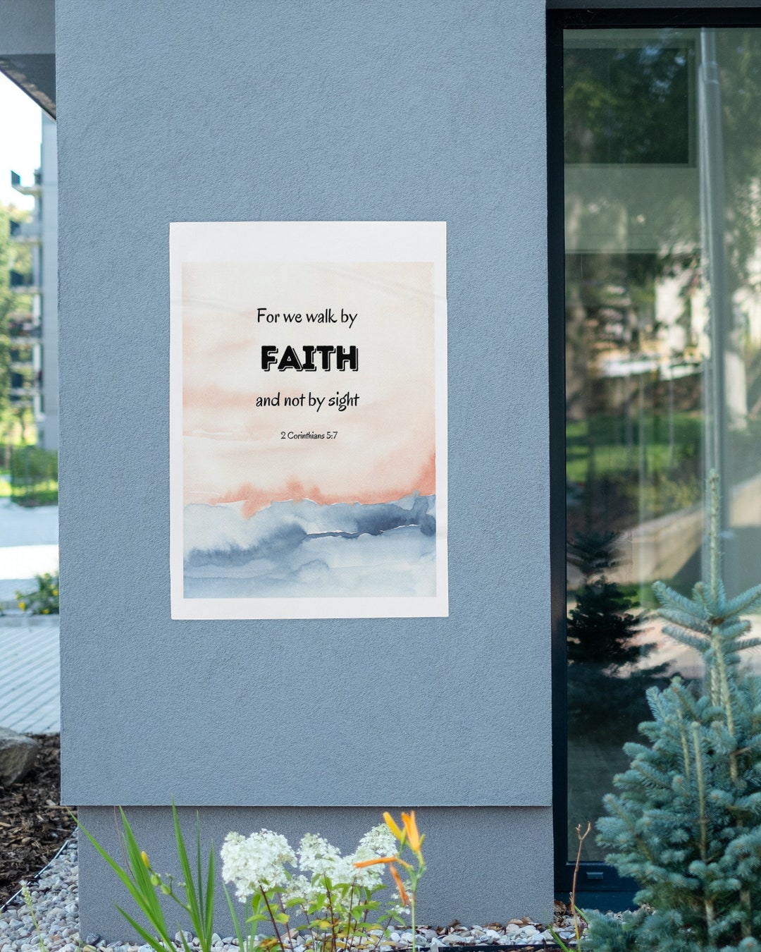 FAITH Bible Verse Wall Art Christian Gift Scripture Printable Christian ...