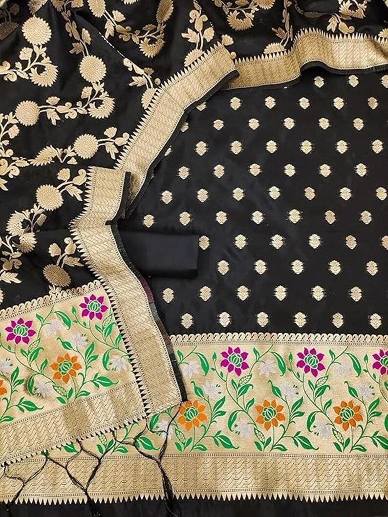 Black Dress Material for women
