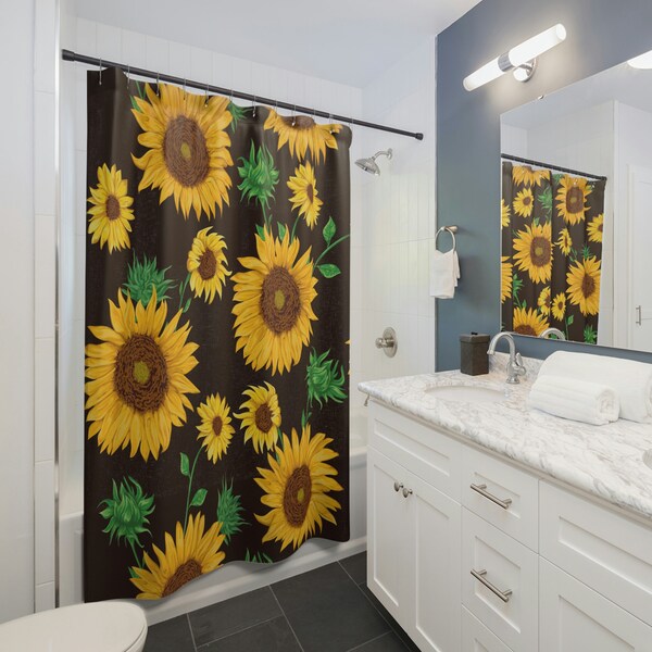 Vintage Sunflower Bloom Shower Curtain NCU0NTV892