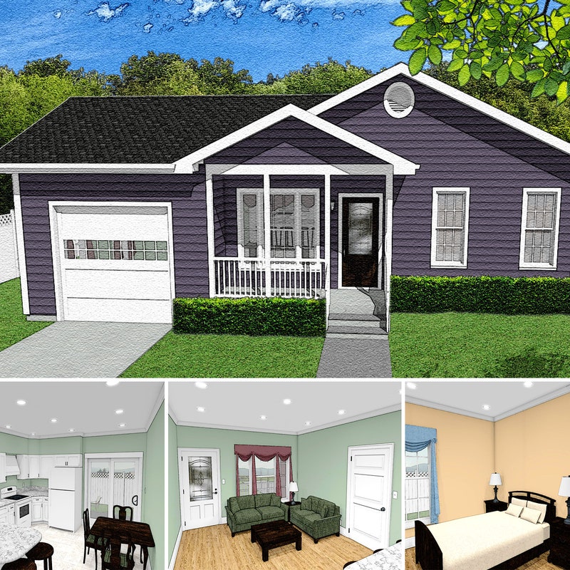 800sf Tiny House Plans - Etsy