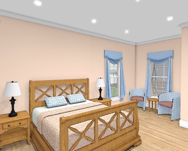 4 Bedroom Country Farmhouse Style House Plans, 4/3.5, 2495 Square Feet ...