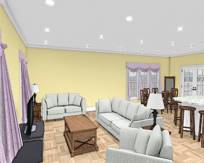 3 Bedroom 2.5 Bath Cape Cod Style Architectural Plans, 1728 SF, 30'x30