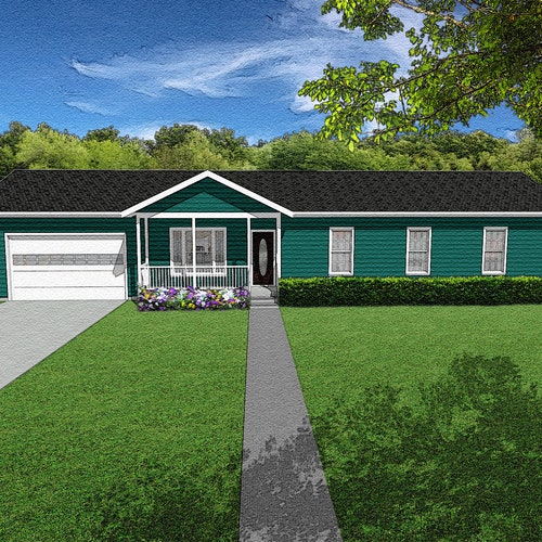 4 Bedroom Ranch Style House Plans 4/2 1508 Square Feet Etsy