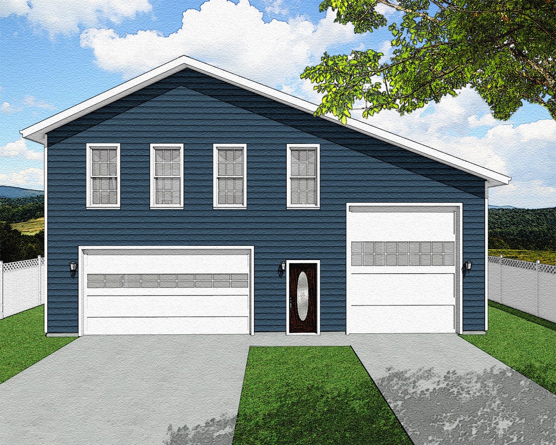 2 Bedroom Garage Apartment House Plans RV Bus Big Rig Garage - Etsy