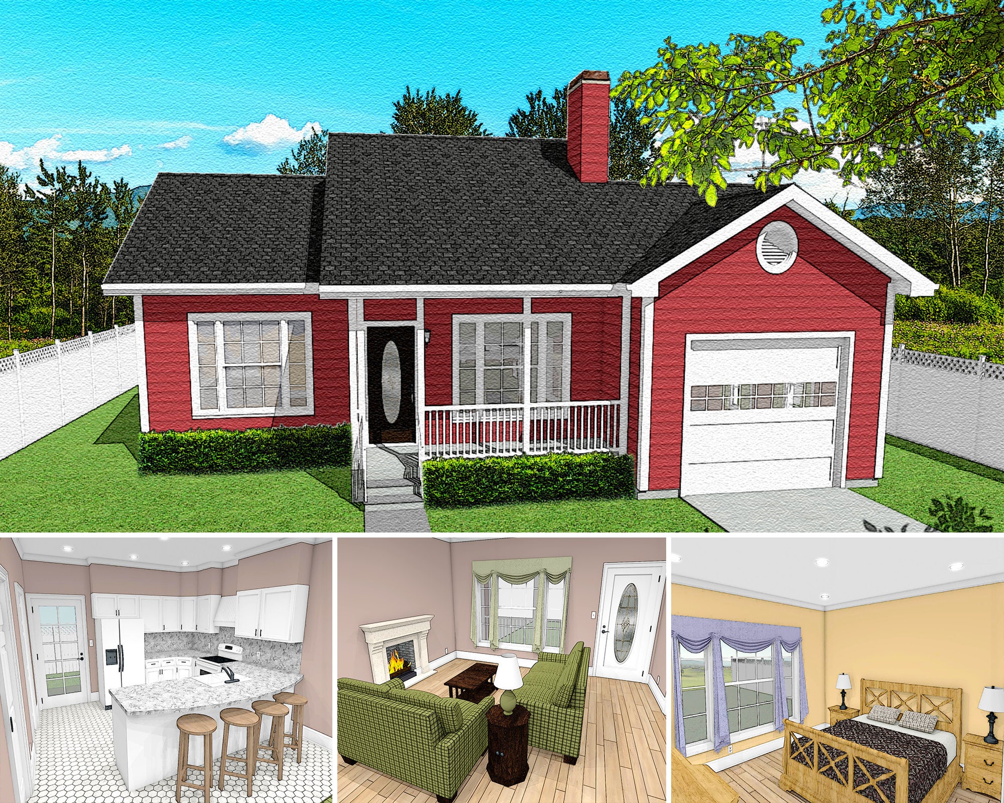 1-bed-1-5-bath-800-sf-45x37-house-plans-1-car-garage-1-story-etsy