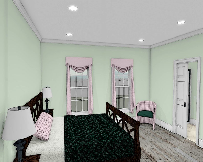 2000 Square Foot Three Bedroom Two and a Half Bathroom Floor Plan, Two Story Cape Cod